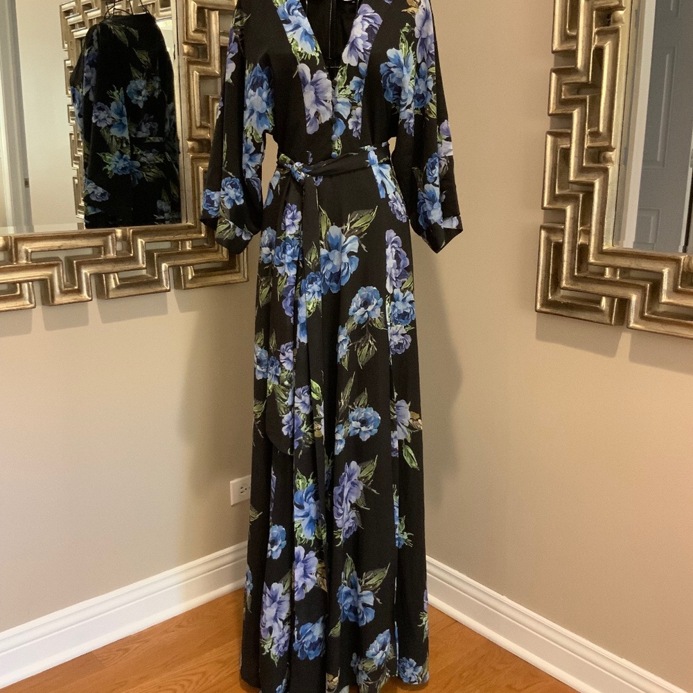 Yumi Kim Floral Kimono Maxi Dress~Size Extra Small